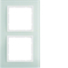 10126909 Glass frame 2gang Berker B.7, glass polar white/polar white matt