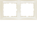 10228912 Rahmen 2fach waagerecht mit Beschriftungsfeld,  Berker S.1, weiß glänzend