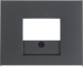 10357006 Centre plate with TAE cut-out Berker K.1, anthracite matt,  lacquered