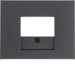 10357006 Centre plate with TAE cut-out Berker K.1, anthracite matt,  lacquered