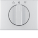 10777103 Centre plate with rotary knob for rotary switch for blinds Berker K.5, Aluminium,  aluminium anodised