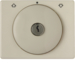 10790102 Centre plate with lock and push lock function for switch for blinds Key can be removed in 3 positions,  Berker Arsys,  white glossy