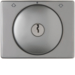 10790304 Centre plate with lock and push lock function for switch for blinds Key can be removed in 0 position,  Berker Arsys,  stainless steel,  metal matt finish