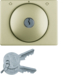1079710100 Key can be removed in 0 position,  Berker K.5, bronze,  aluminium,  anodised