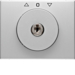 10797303 Centre plate with lock and touch function for switch for blinds Key can be removed in 0 position,  Berker K.5, Aluminium,  aluminium anodised