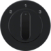 10842045 Centre plate with rotary knob for 3-step switch Berker R.1/R.3/R.8, black glossy