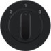 10842045 Centre plate with rotary knob for 3-step switch Berker R.1/R.3/R.8, black glossy
