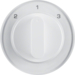 10842089 Centre plate with rotary knob for 3-step switch Berker R.1/R.3/R.8, polar white glossy