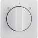 10846089 Centre plate with rotary knob for 3-step switch polar white velvety