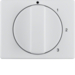 10870069 Centre plate with rotary knob for 3-step switch with neutral-position,  Berker Arsys,  polar white glossy