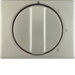 10870104 Centre plate with rotary knob for 3-step switch with neutral-position,  Berker Arsys,  stainless steel,  metal matt finish