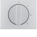10877103 Centre plate with rotary knob for 3-step switch with neutral-position,  Berker K.5, Aluminium,  aluminium anodised