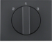 10887106 Centre plate with rotary knob for 3-step switch Berker K.1, anthracite matt,  lacquered