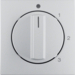 10961404 Centre plate with rotary knob for 3-step switch with neutral-position,  aluminium,  matt,  lacquered