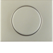 11357004 Centre plate for rotary dimmer/rotary potentiometer with setting knob,  Berker K.5, stainless steel,  metal matt finish