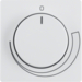 11376079 Centre plate for rotary dimmer/rotary potentiometer with setting knob,  Berker Q.1/Q.3/Q.7/Q.9, polar white velvety