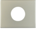 11650104 Centre plate for push-button/pilot lamp E10 Berker Arsys,  stainless steel,  metal matt finish