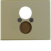 11840001 Centre plate for loudspeaker socket outlet Berker Arsys,  light bronze matt,  aluminium lacquered