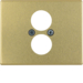 11840002 Centre plate for loudspeaker socket outlet Berker Arsys,  gold matt,  aluminium anodised
