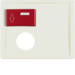 12170002 Centre plate with plug-in opening,  red button at top Berker Arsys,  white glossy