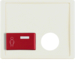 12240002 Centre plate with plug-in opening,  red button at bottom Berker Arsys,  white glossy