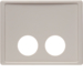 12380002 Centre plate with 2 plug-in openings for call unit Berker Arsys,  white glossy
