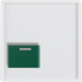 12516089 Centre plate with green button polar white velvety
