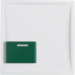 12519909 Centre plate with green button polar white matt
