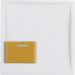 12529909 Centre plate with yellow button polar white matt