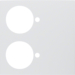 12888919 Centre plate for call unit with 2 push-buttons polar white glossy