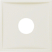 12988982 Centre plate with plug-in opening for nurse call systems white glossy