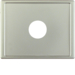 12989004 Centre plate with plug-in opening for nurse call systems Berker Arsys,  stainless steel matt,  lacquered