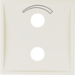 13008982 Centre plate with imprinted symbol curve for small sound system white glossy