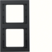13237006 Frame 2gang vertical Berker K.1, anthracite matt,  lacquered
