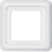 132809 Frame 1gang with sealing,  Splash-protected flush-mounted IP44, polar white glossy