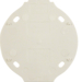 133119 Base plate 1gang,  self-extinguishing Serie 1930, polar white