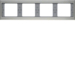 13837004 Frame 4gang horizontal Berker K.5, stainless steel,  metal matt finish