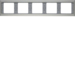 13937004 Frame 5gang horizontal Berker K.5, stainless steel,  metal matt finish
