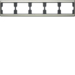 13940004 Frame 5gang horizontal Berker Arsys,  stainless steel,  metal matt finish