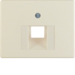 14070002 Centre plate for FCC socket outlet Berker Arsys,  white glossy