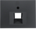 14077006 Centre plate for FCC socket outlet Berker K.1, anthracite matt,  lacquered