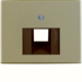 14080001 Centre plate for FCC socket outlet Berker Arsys,  light bronze matt,  aluminium lacquered