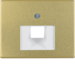 14080002 Centre plate for FCC socket outlet Berker Arsys,  gold matt,  aluminium anodised