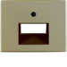 14100001 Centre plate for FCC socket outlet 2gang Berker Arsys,  light bronze matt,  aluminium lacquered