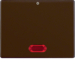 14170001 Rocker with imprint "0" red lens,  Berker Arsys,  brown glossy