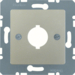143104 Central plate with installation opening Ø 18.8 mm Central plate system,  stainless steel matt,  lacquered