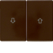 14350101 Rocker 2gang with imprinted arrow symbol Berker Arsys,  brown glossy