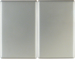 14357004 Rocker 2gang Berker K.5, stainless steel,  metal matt finish