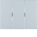 14657003 Rocker 3gang Berker K.5, Aluminium,  aluminium anodised