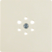 147402 Central plate for 6pole socket outlet white glossy